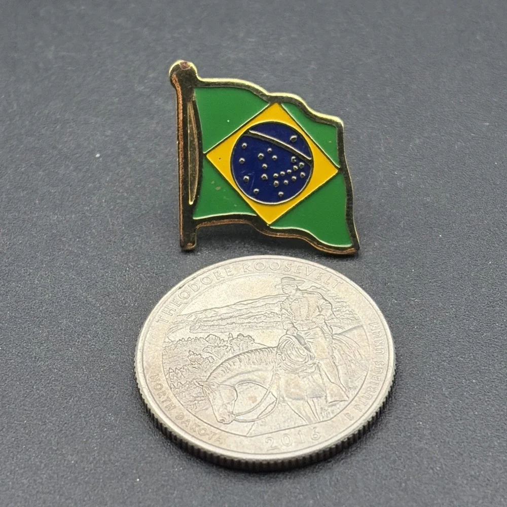 Brazil Country Brazilian Flag‎ Lapel Hat Pin